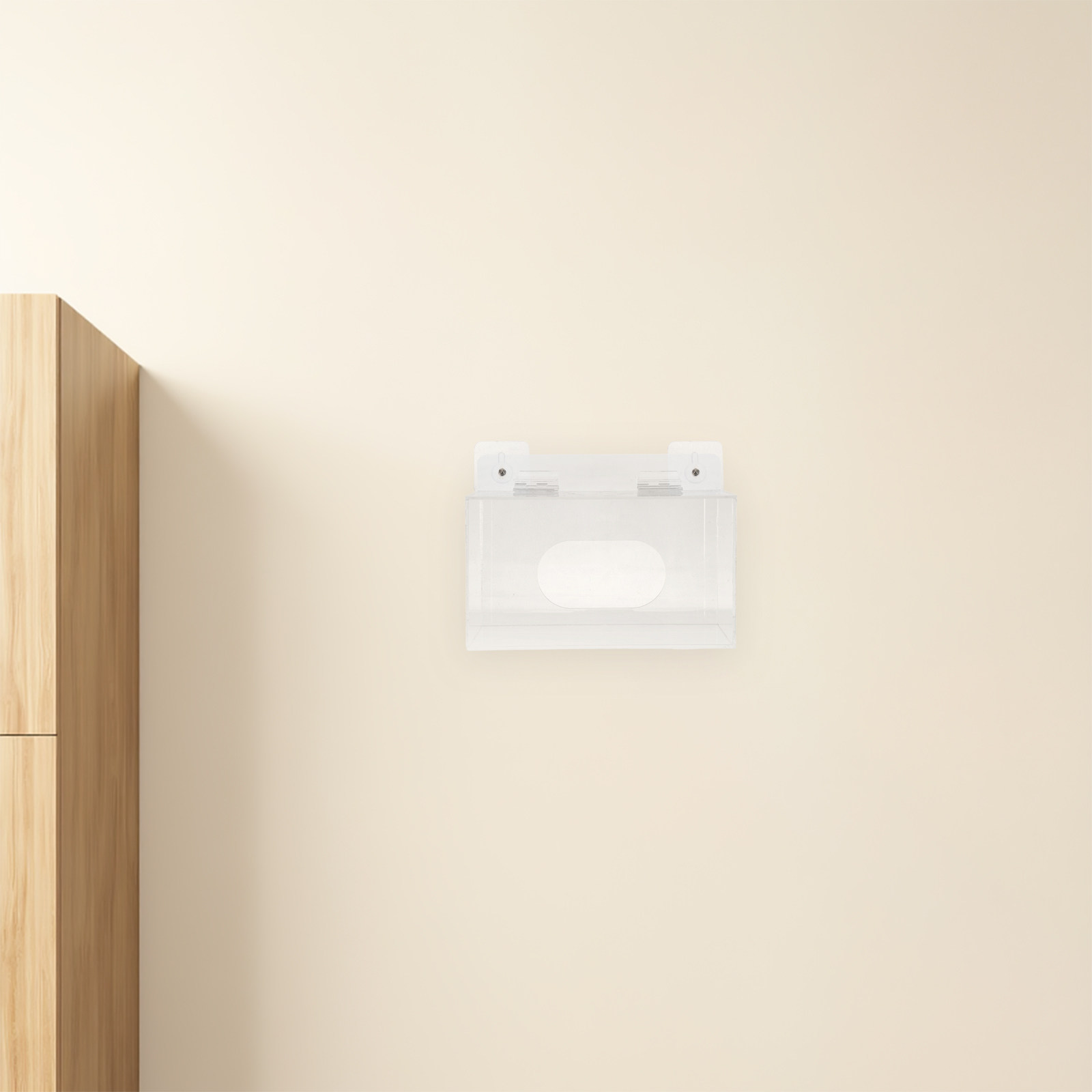 Face Mask Storage Box - Прозрачный акриловый органайзер для масок, настенный